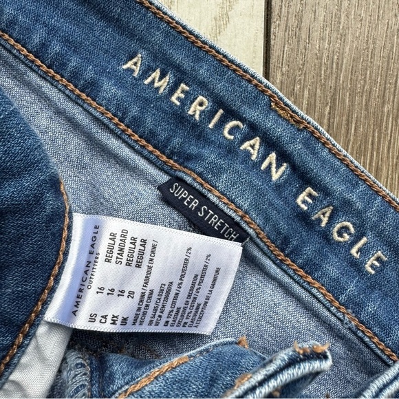 American Eagle Outfitters Distressed Blue Denim Skirt | Size: 16 | - Picture 2 of 4